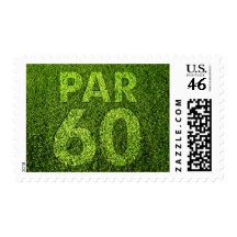 Golfers 60th Birthday Par 60 Party Postage Stamp