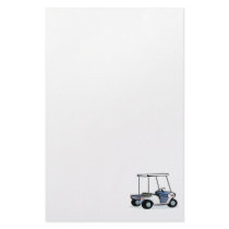 Golfers cart customized stationery