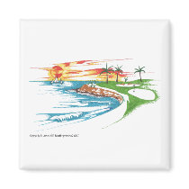 Golfer's Paradise magnets by osundergroundllc Golfer's Paradise magnets