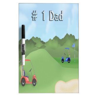 Golfing Father's Day Dry Erase Board