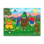 Golfing Frogs - Tournament Post Card