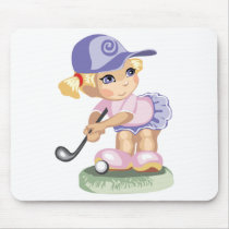 Golfing Girl Mousepad