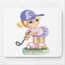 Golfing Girl Mousepad