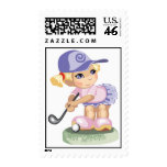 Golfing Girl Postage