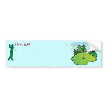 Golfing Golf Course Hole. Bumper Sticker