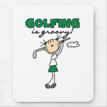 Golfing is Groovy mousepads