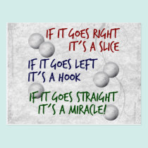 Golfing  Miracle postcards