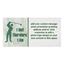 Golfing Philosophy Personalized Photo Card