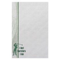Golfing Philosophy Personalized Stationery