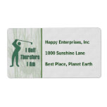 Golfing Philosophy Shipping Labels