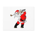 Golfing Santa Postcard