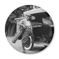 Golfing Senator, 1920s Refrigerator Magnet