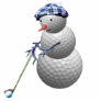 golfing snowman christmas