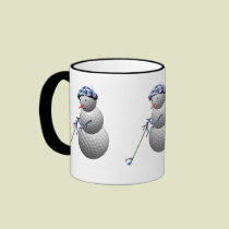 golfing snowman, golfing snowman, golfing snowman mugs
