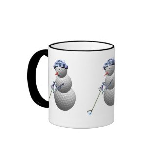 golfing snowman, golfing snowman, golfing snowman mug
