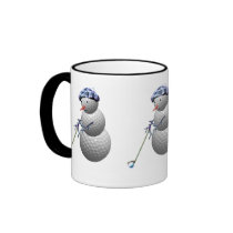 golfing snowman, golfing snowman, golfing snowman mugs