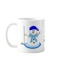 Golfing Snowman mugs by seashell2 Golfing Snowman mugs