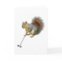 Golfing Squirrel cards