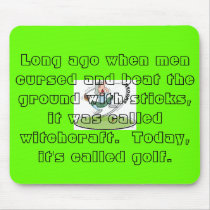 Golfing Witchcraft Mouse Pad mousepads