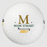 Custom name monogram golf balls for men and women | Zazzle