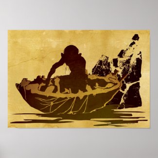 Gollum in a Raft Print