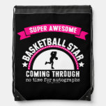 Golly Girls: Super Awesome Basketball Star Drawstring Bag
