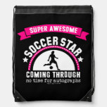 Golly Girls: Super Awesome Soccer Star Drawstring Bag