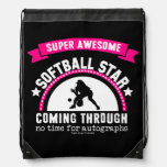Golly Girls: Super Awesome Softball Star Drawstring Bag