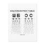 Golovin-Sivtsev Table (Visual Acuity Test / Exam) Post Card