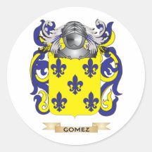 Gomez Coat of Arms (Family Crest) Round Sticker