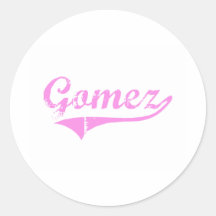 Gomez Last Name Classic Style Round Stickers
