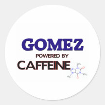 Gomez powered by caffeine sticker
