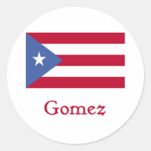 Gomez Puerto Rican Flag Stickers