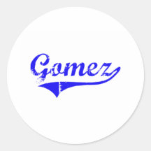 Gomez Surname Classic Style Stickers
