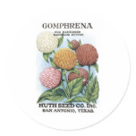 Gomphrena, Huth Seed Co stickers