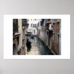 Gondola in Narrow Canal Poster