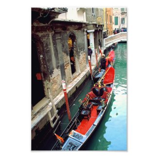 Gondola on a Small Canal Photo Print