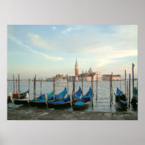 gondolas evening poster