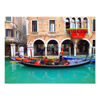 Gondolier in Cannaregio Photo Print