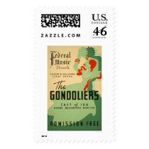 Gondoliers Opera 1937 WPA Stamp