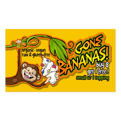 Gone Bananas Business Card Template (back side)