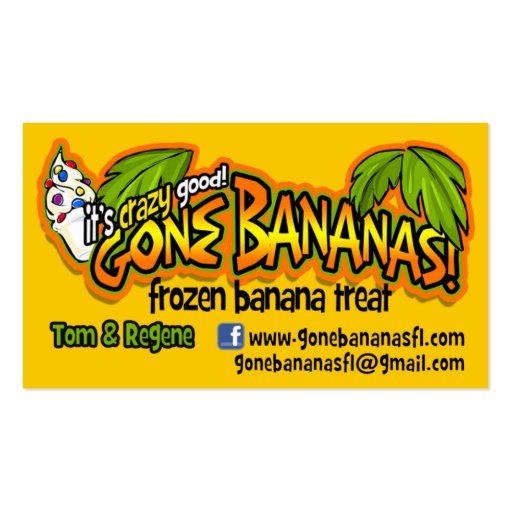 Gone Bananas Business Card Template (front side)