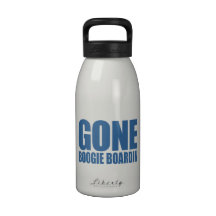 GONE BOOGIE BOARDING Meme - Denim Blue Drinking Bottle
