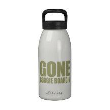 GONE BOOGIE BOARDING Meme - Khaki Beige Water Bottles