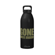 GONE BOOGIE BOARDING Meme - Sand Khaki Water Bottle