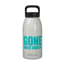 GONE BOOGIE BOARDING Meme - Turquoise Blue Drinking Bottle