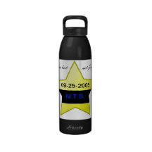 Gone but not forgotten mourning badge bottle reusable water bottle