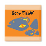 Gone Fishin' Refrigerator Magnet