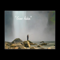 Gone fishin' postcards