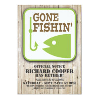 Gone Fishin' Retirement Party Invitation